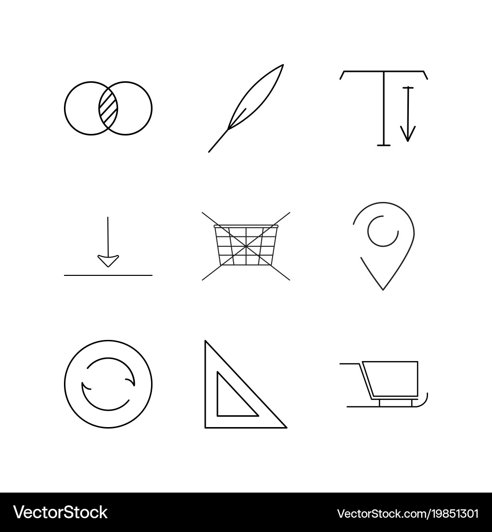 Essential linear icon set simple outline icons Vector Image