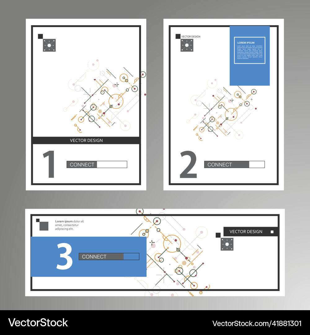Geometric data design circles dots lines Geometric data design circles dots lines vector image