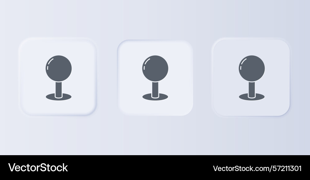 Grey push pin icon isolated on background Grey push pin icon isolated on background vector image