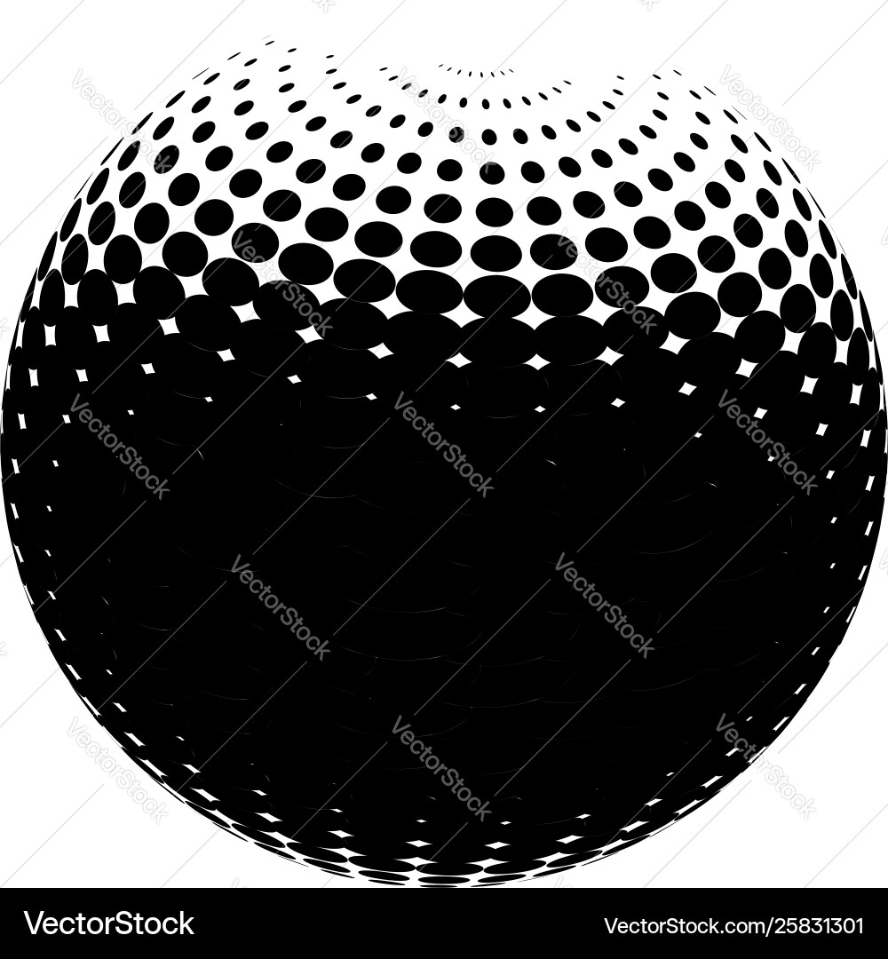 Halftone circle orb abstract circular Halftone circle orb abstract circular vector image