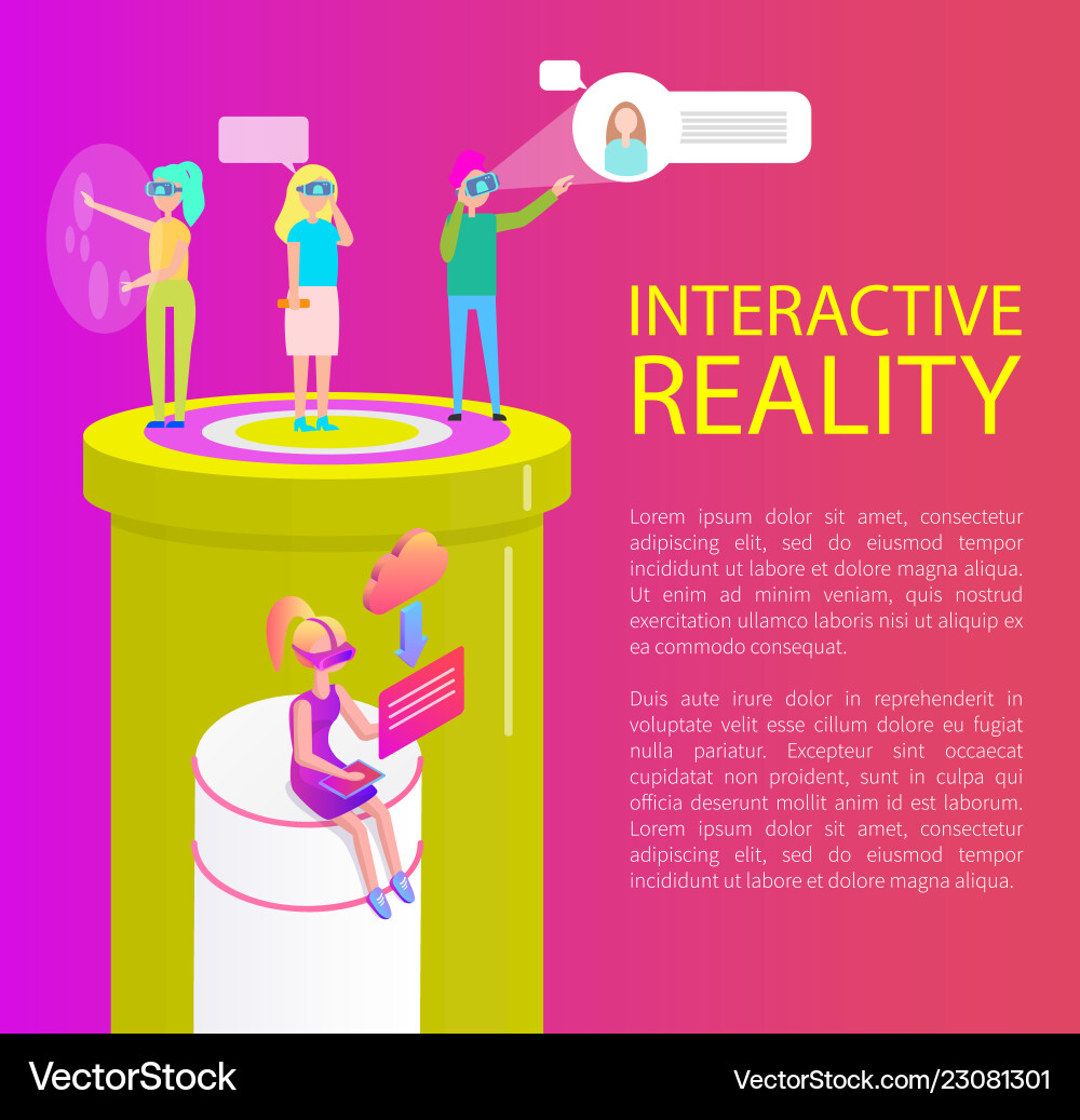 Interactive reality items set Interactive reality items set vector image