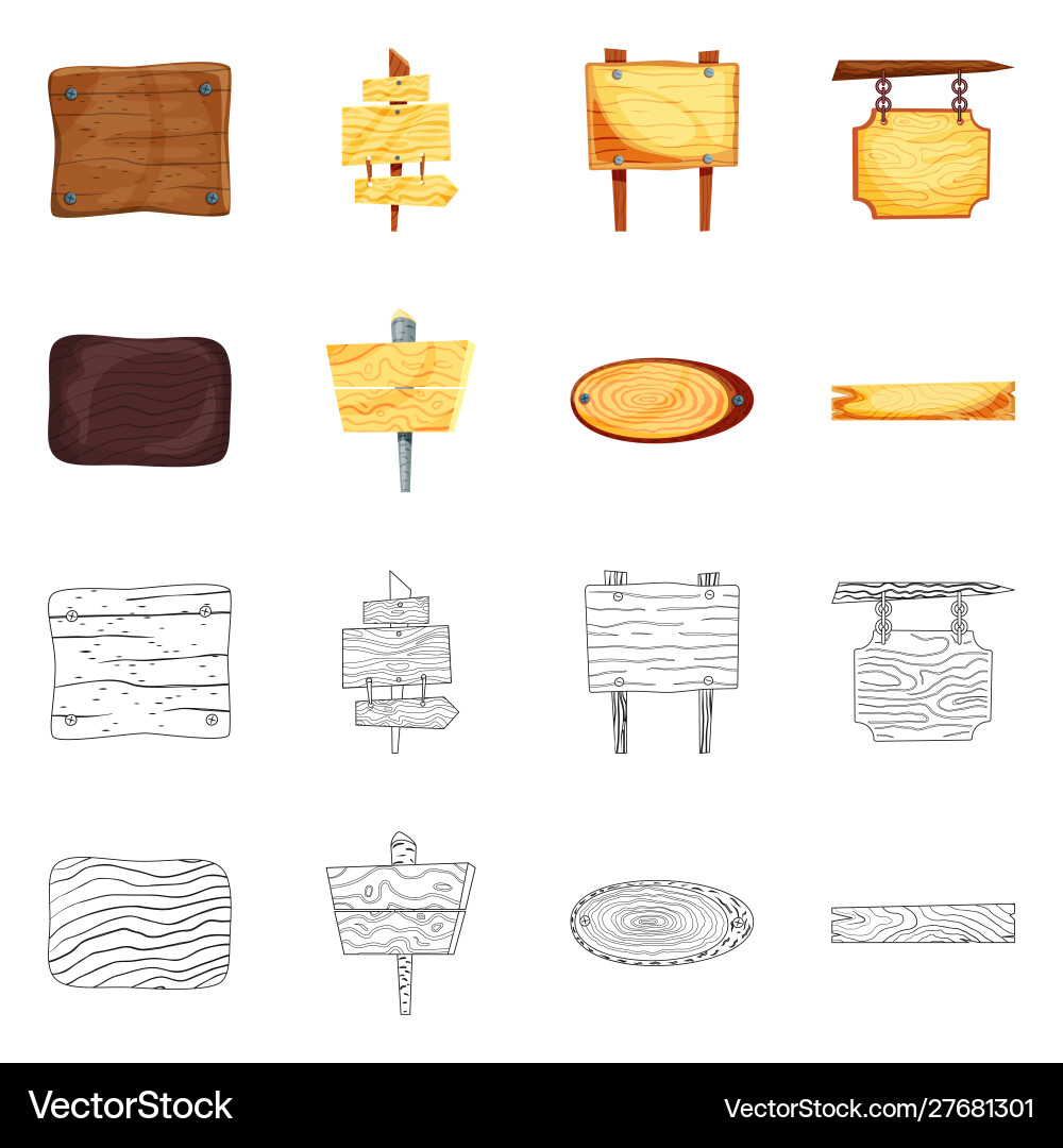 Isolated object raw and forest symbol set Isolated object raw and forest symbol set vector image