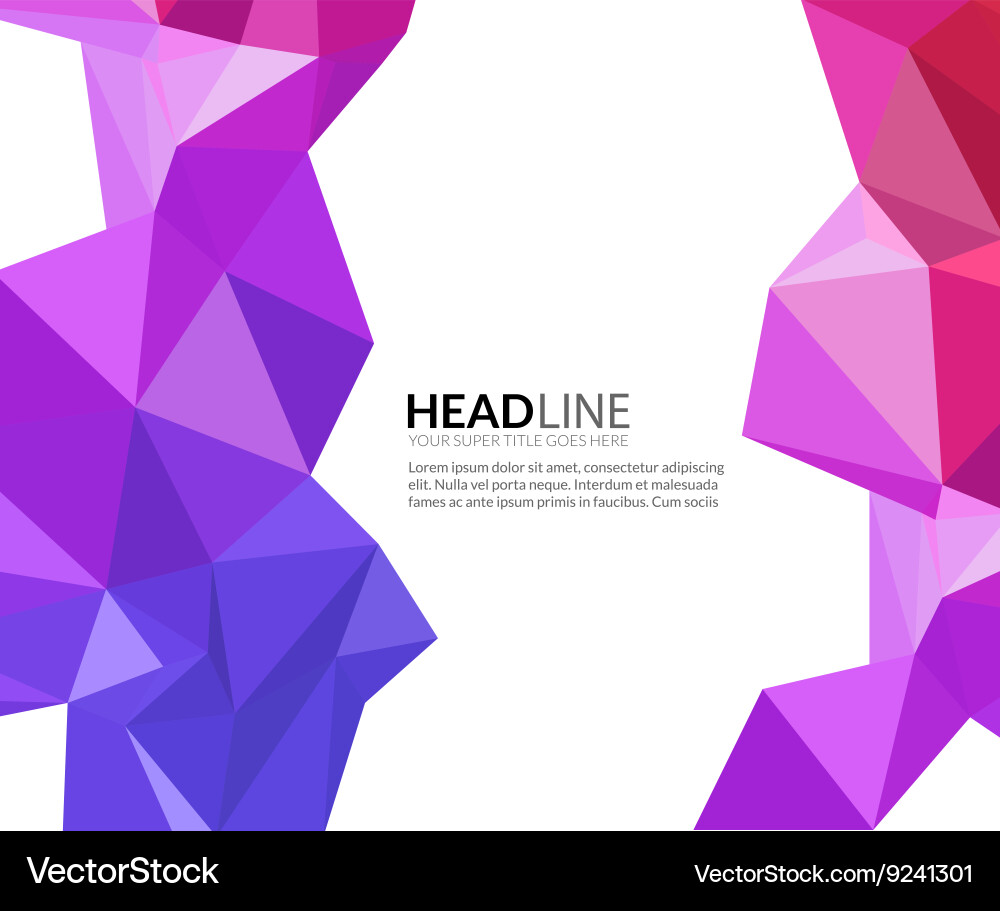 Modern Faceted Triangle Background vector image