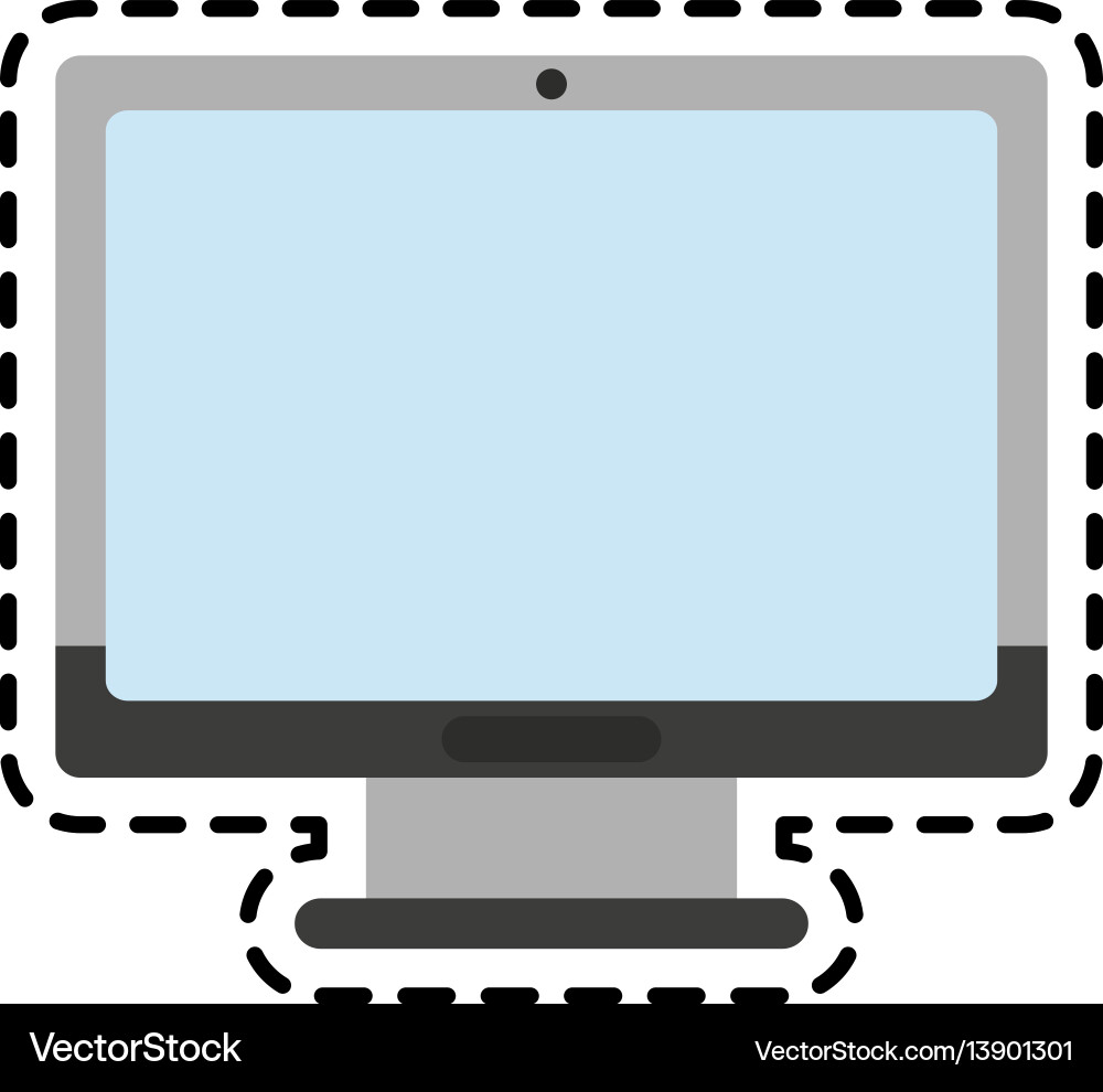 Monitor computer icon vector image