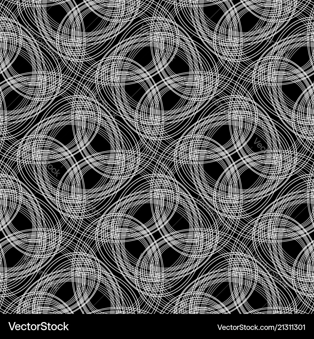 Monochrome Line Pattern - Abstract Illusion vector image