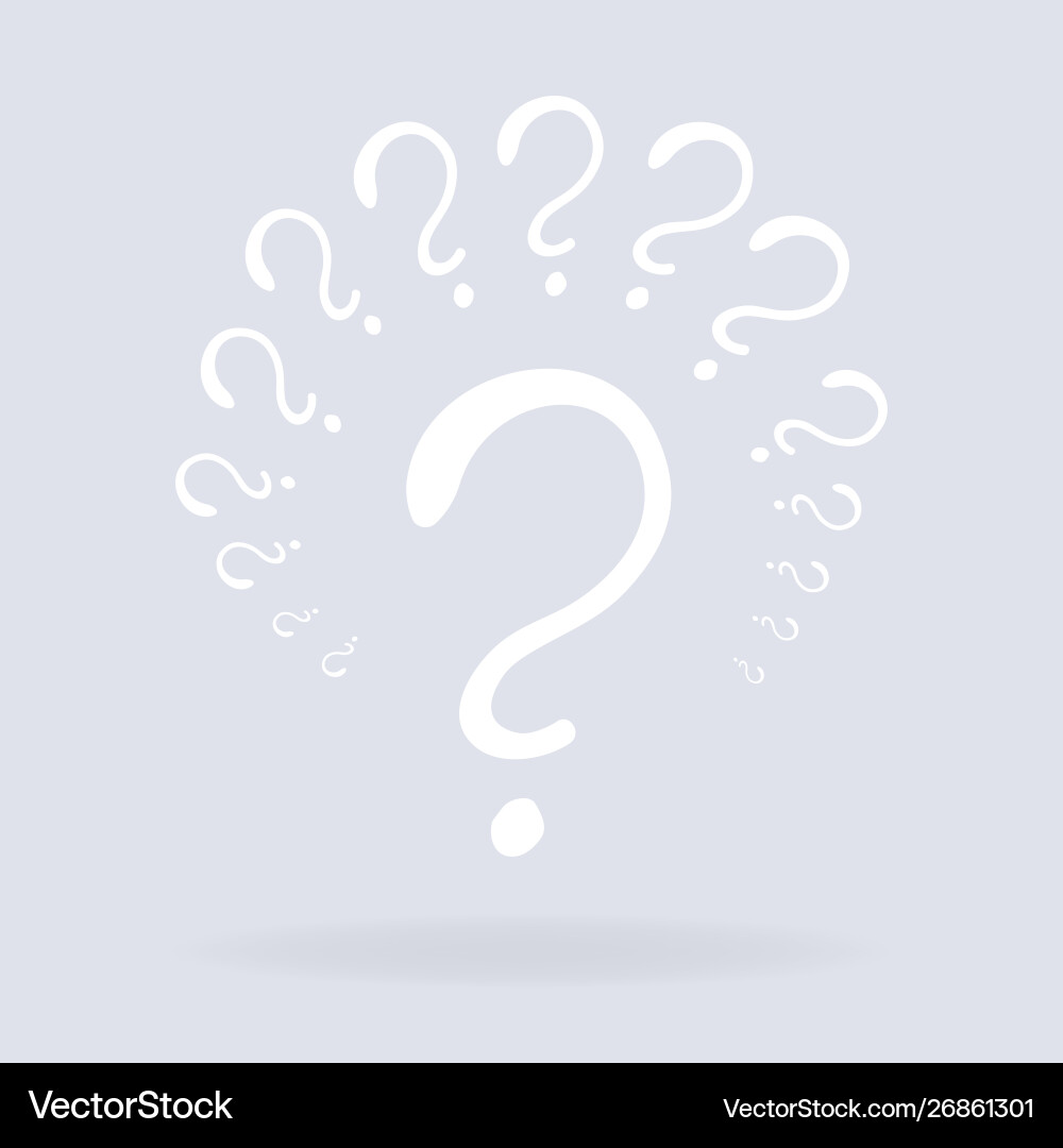 Question signs colorful problem and priority Question signs colorful problem and priority vector image