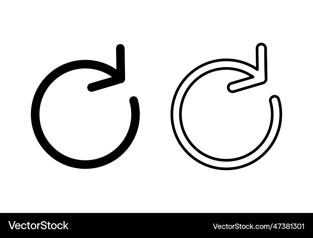 Refresh icon set reload update Vector Image