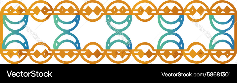 Rustic rope-inspired patterned border design Vector Image