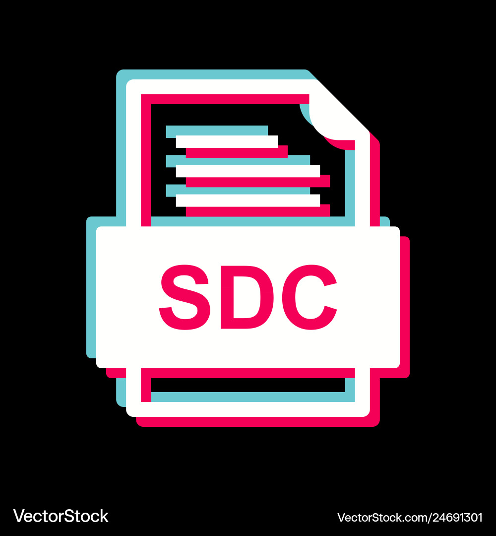 Sdc file document icon Vector Image