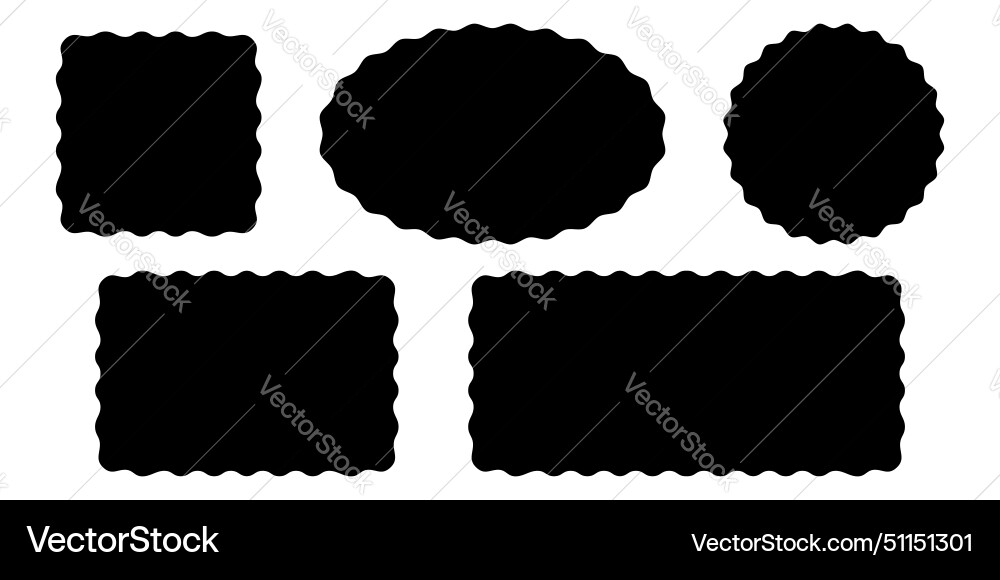 Set of square rectangle circle and oval shapes Set of square rectangle circle and oval shapes vector image