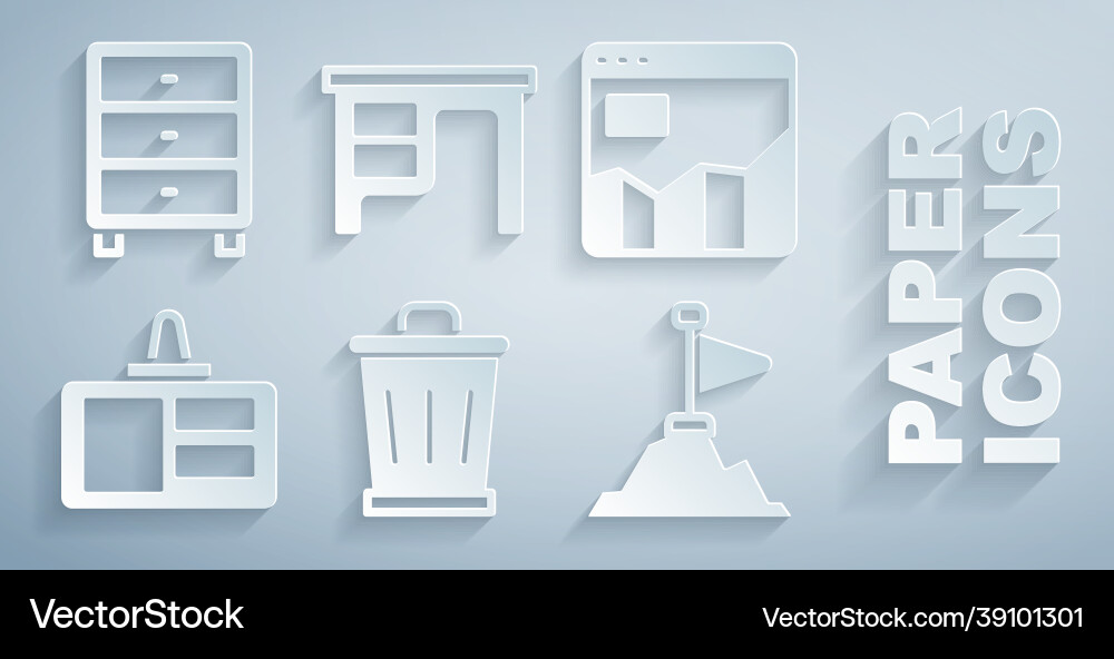 Set trash can graph chart infographic Set trash can graph chart infographic Vector Image