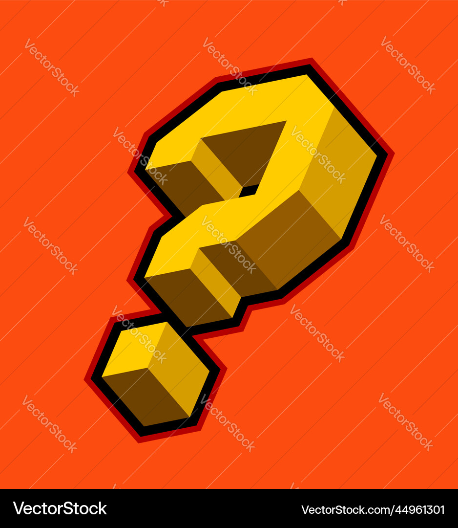 Three-dimensional style question mark Three-dimensional style question mark vector image