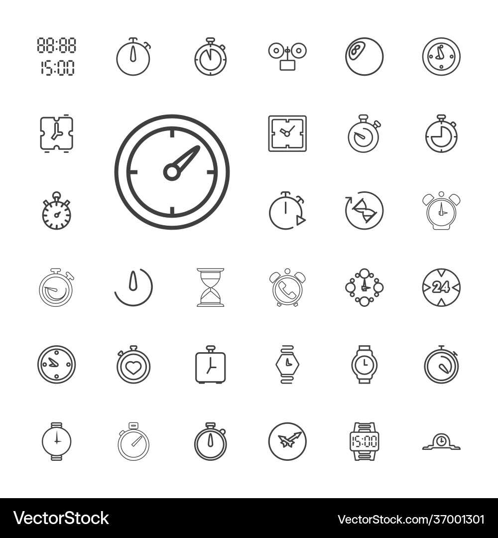 Timer Icons Lizenzfreies Vektorbild - VectorStock