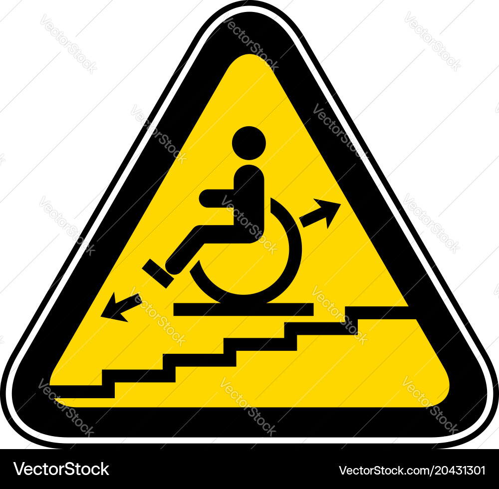 Triangular warning hazard symbol vector image