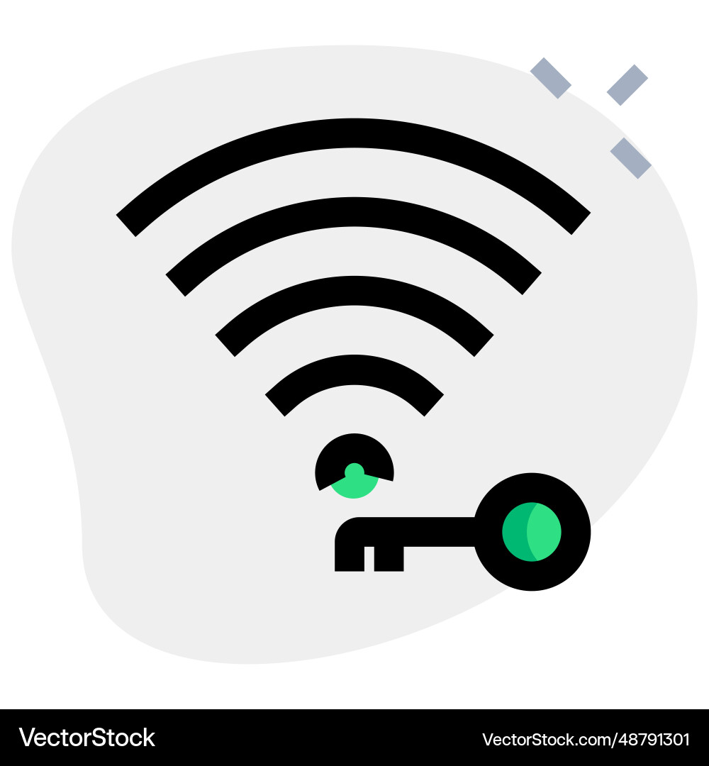 Wireless security key to improve network vector image