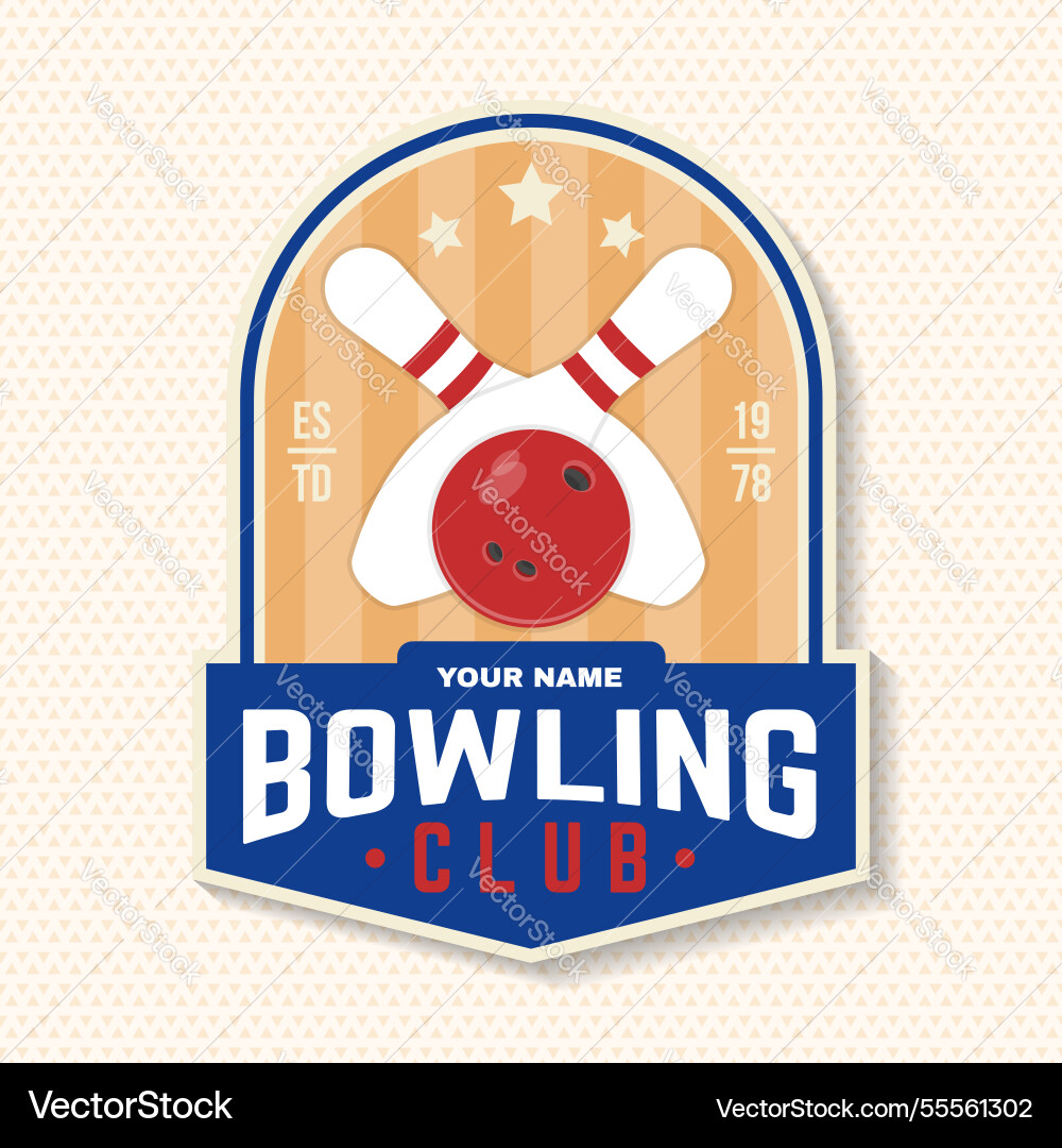 Bowling Sport Club Aufkleber Logo Badge Design Bowling Sport Club Aufkleber Logo Badge Design vektorbild