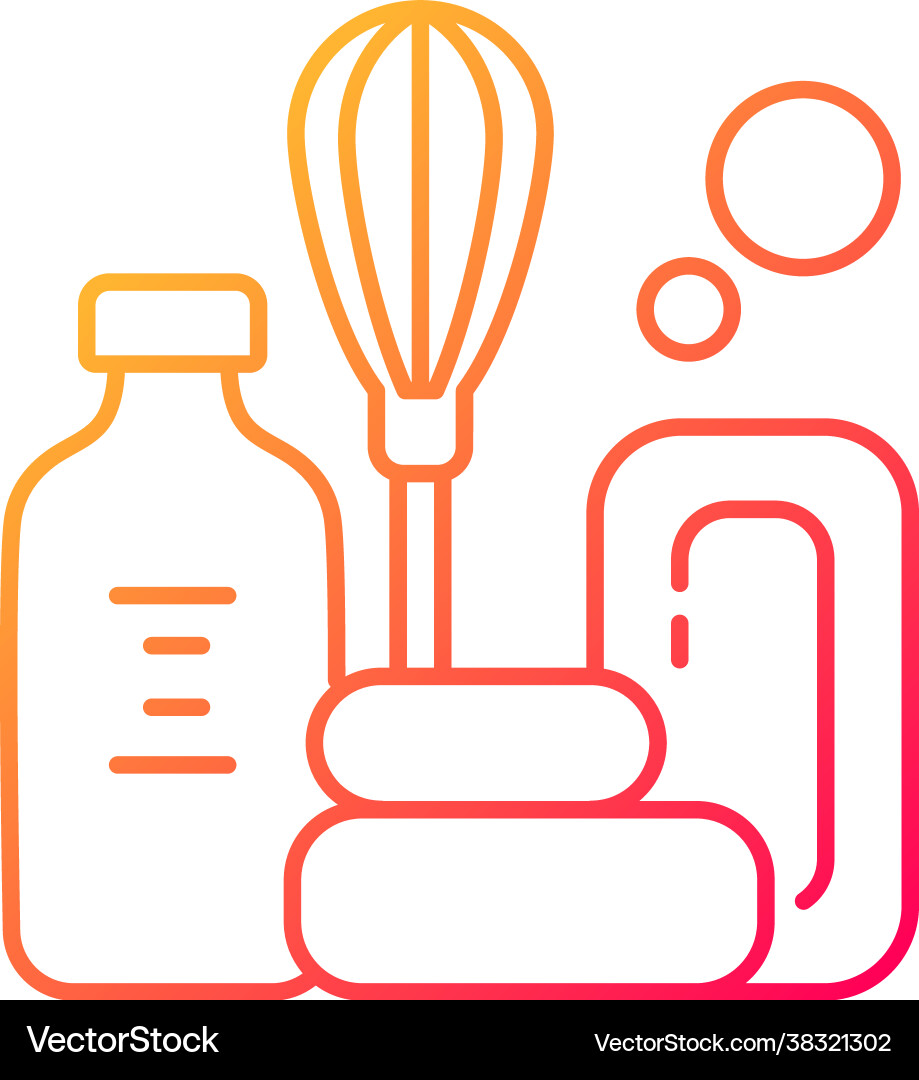Diy soap gradient linear icon Diy soap gradient linear icon Vector Image
