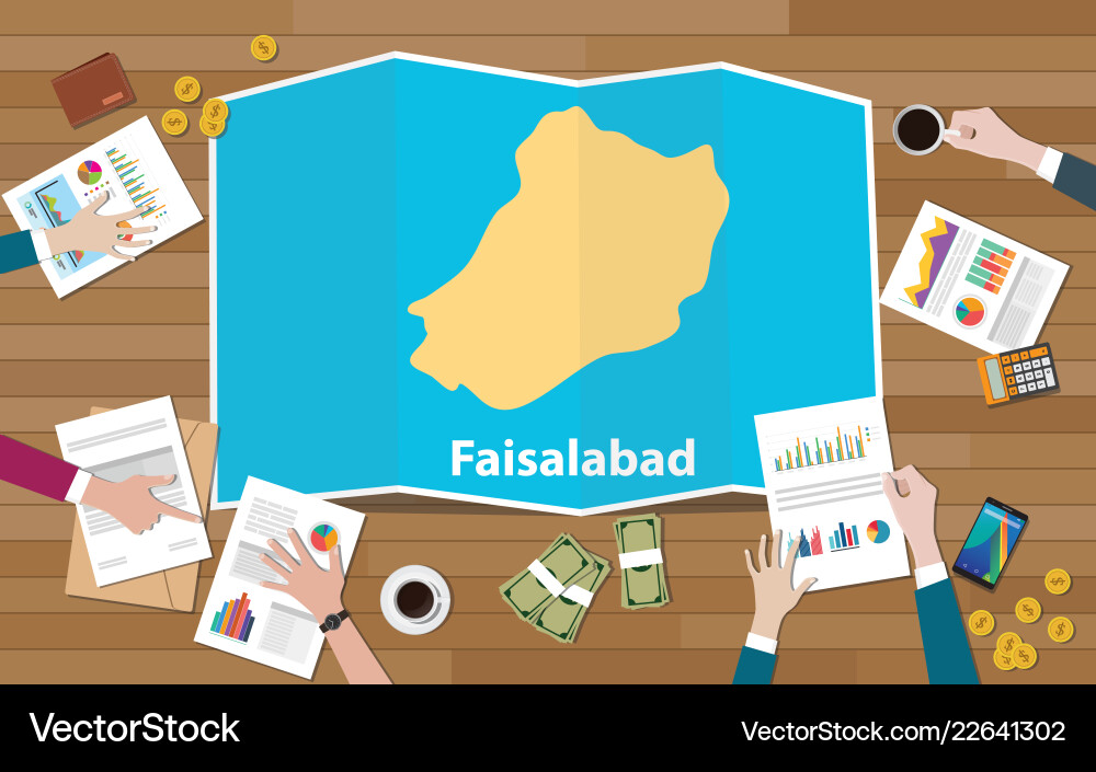 Faisalabad punjab pakistan city region economy Faisalabad punjab pakistan city region economy vector image