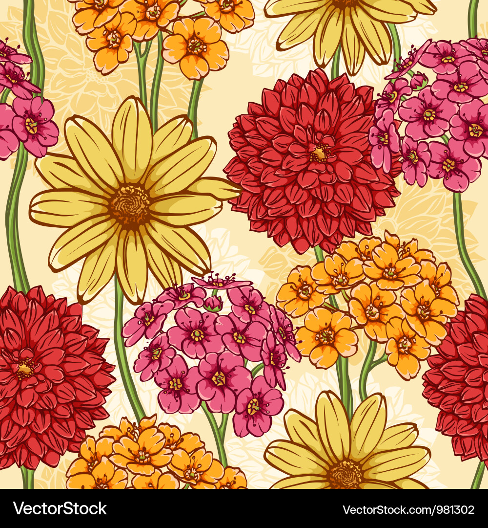 Floral Seamless Pattern vector image