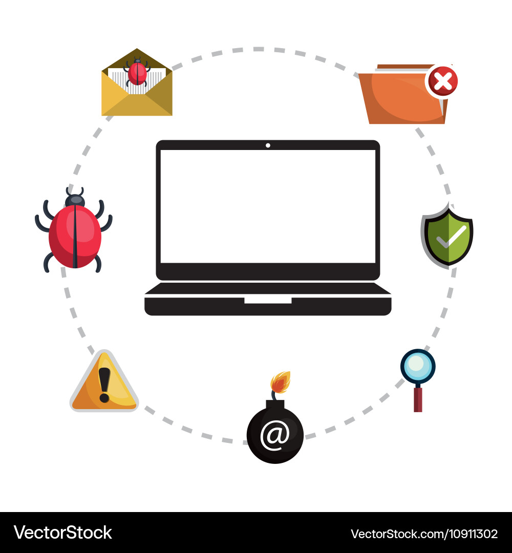 Informatic security system design vector image