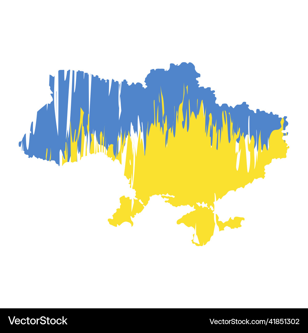 Karte von Ukraine mit Flagge isoliert Karte von Ukraine mit Flagge isoliert vektorbild