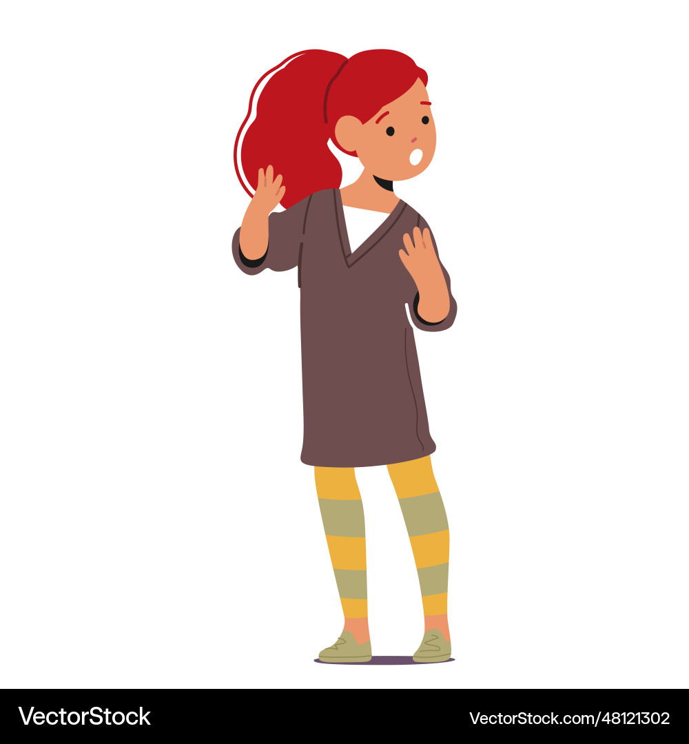 Melodious child girl character singing songs Melodious child girl character singing songs vector image