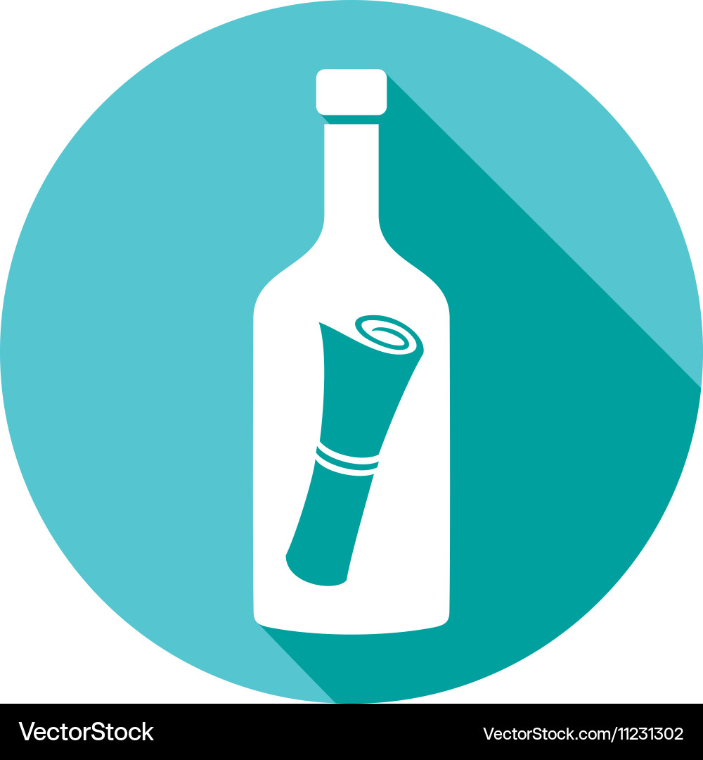 Message in a bottle icon vector image
