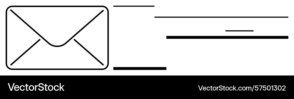 Minimalist mail envelope with fast horizontal Minimalist mail envelope with fast horizontal vector image