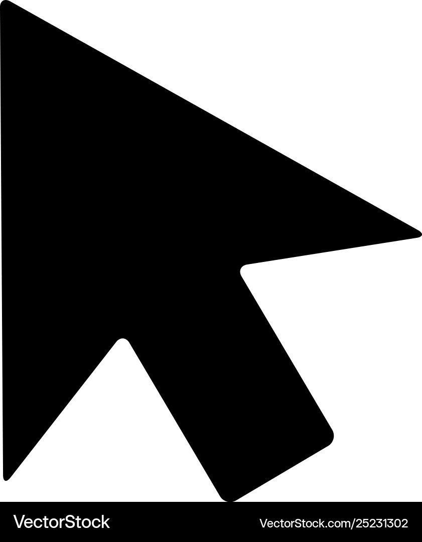 Mouse cursor icon in flat style for app ui vector image