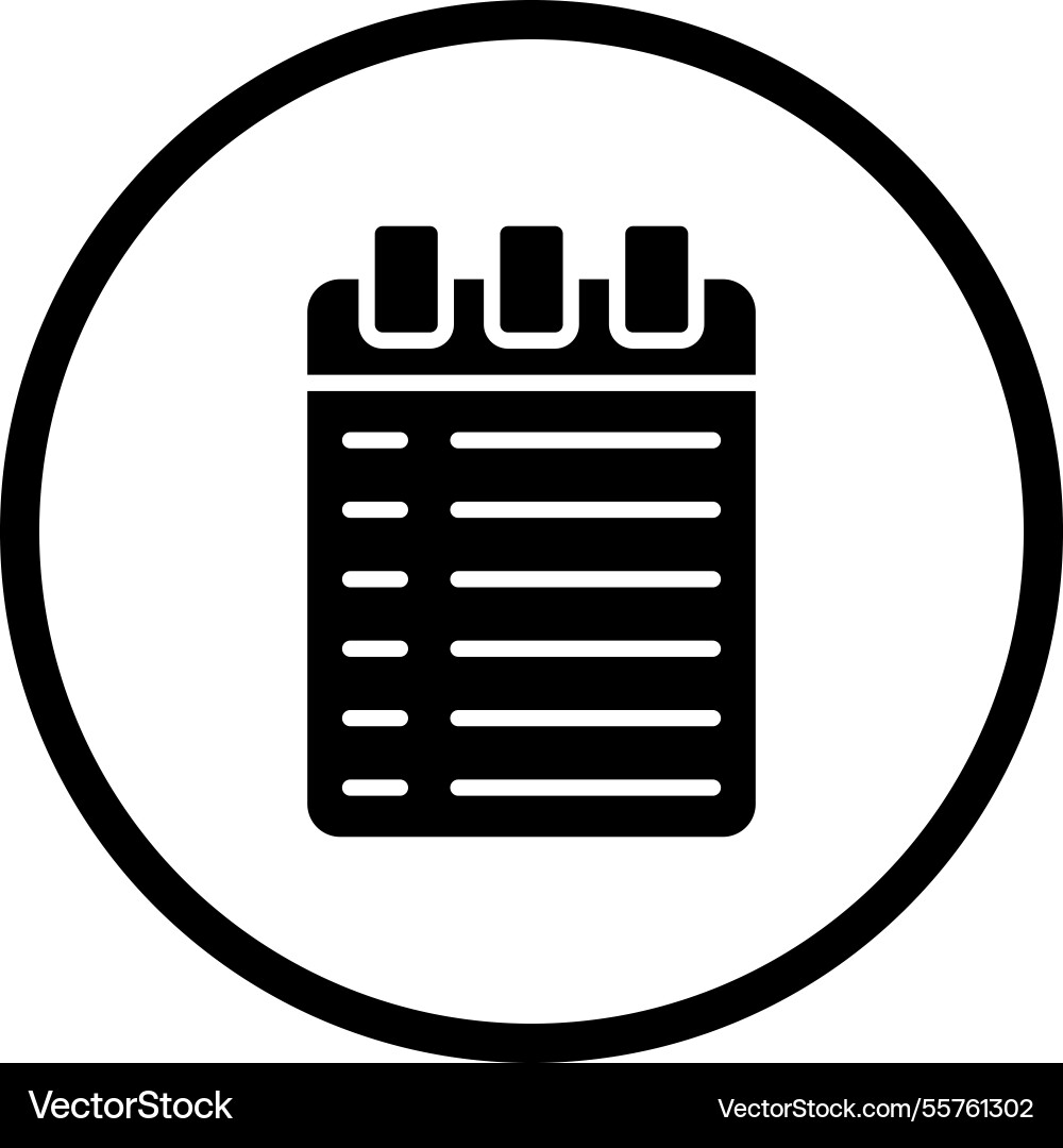 Notebook icon design vector image