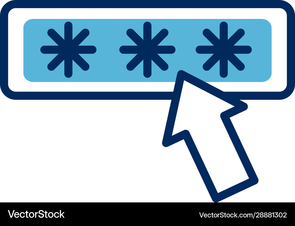 Password access line style icon Vector Image