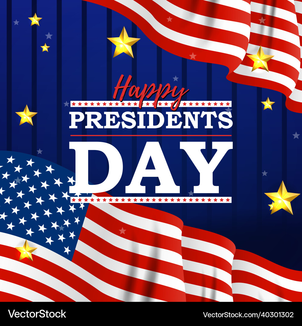 Presidents Day Greeting Card vector image