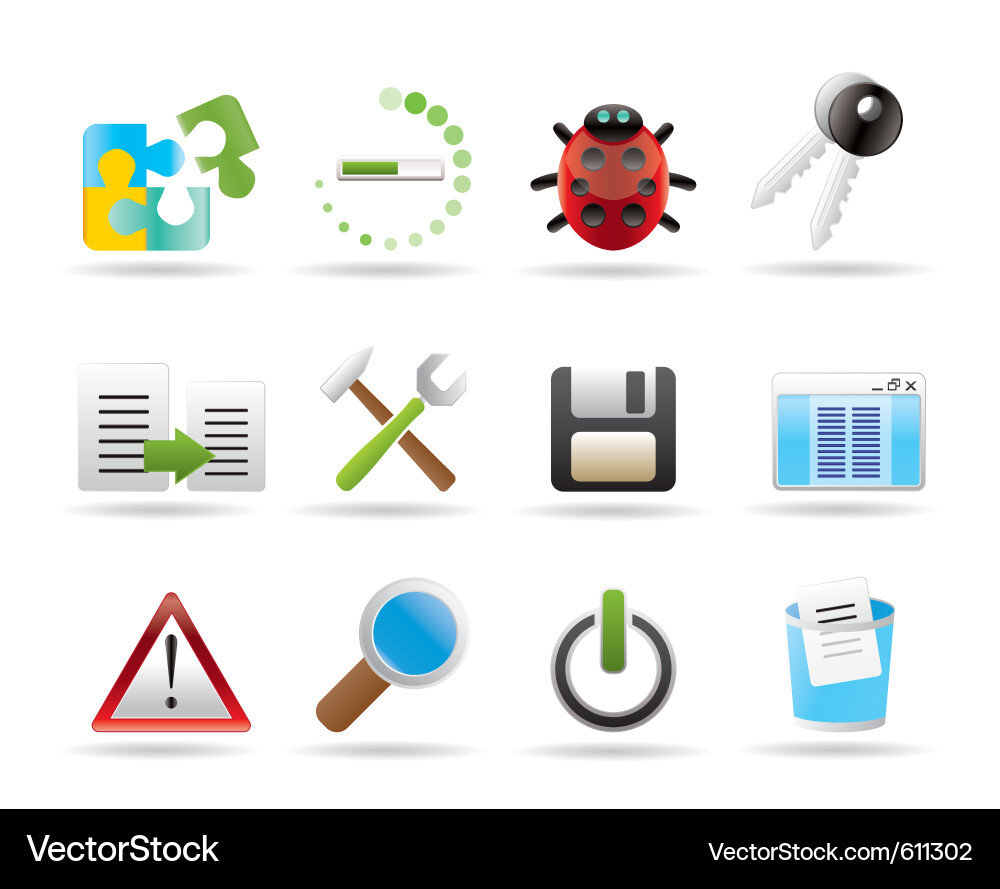 Programming icons vector image