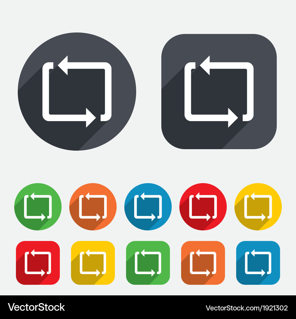 Repeat icon loop symbol refresh sign vector image