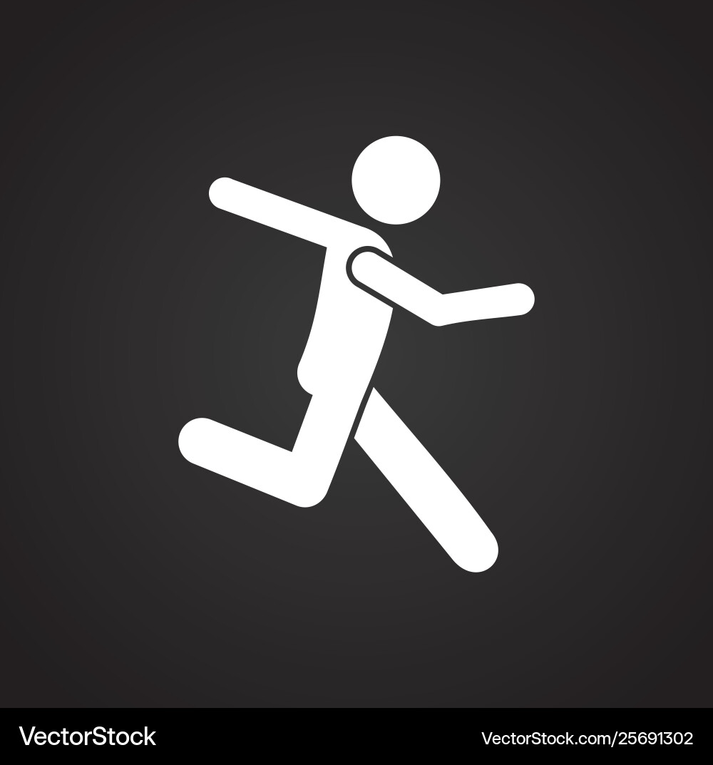 Running related icon on background for graphic Vector Image