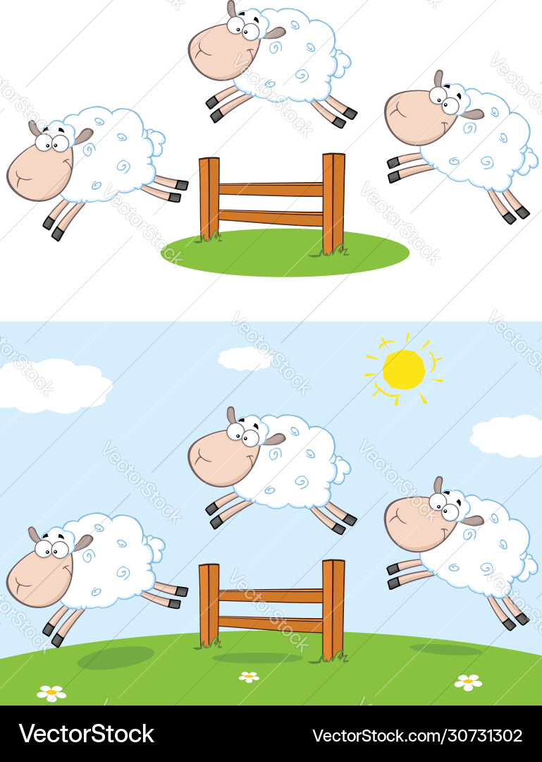 Sheep cartoon character set 8 collection Sheep cartoon character set 8 collection vector image