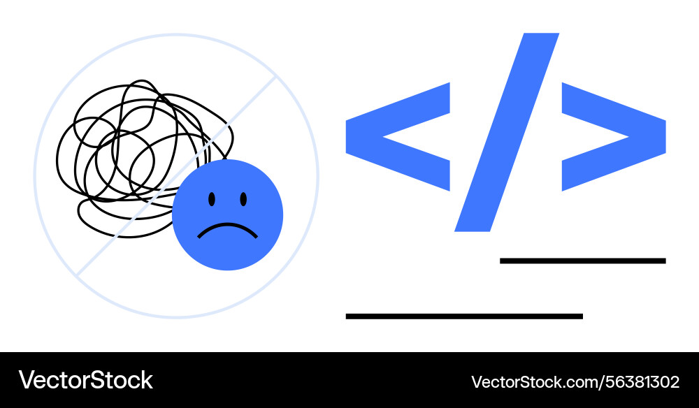 Transition from confusion to clarity with coding Transition from confusion to clarity with coding vector image