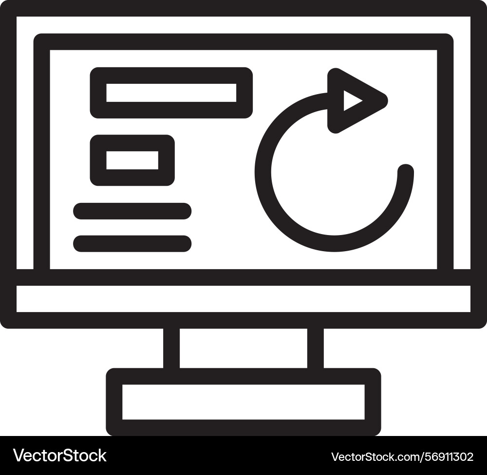 Undo linear style icon design vector image
