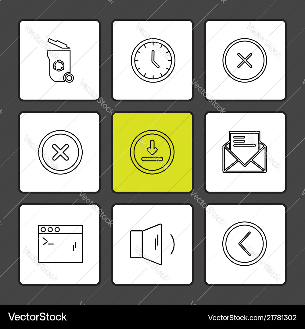 User interface buttons application multimedia vector image