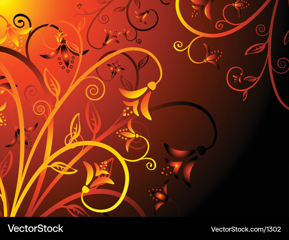Vibrant Floral Bloom Hintergrund Vektorbild