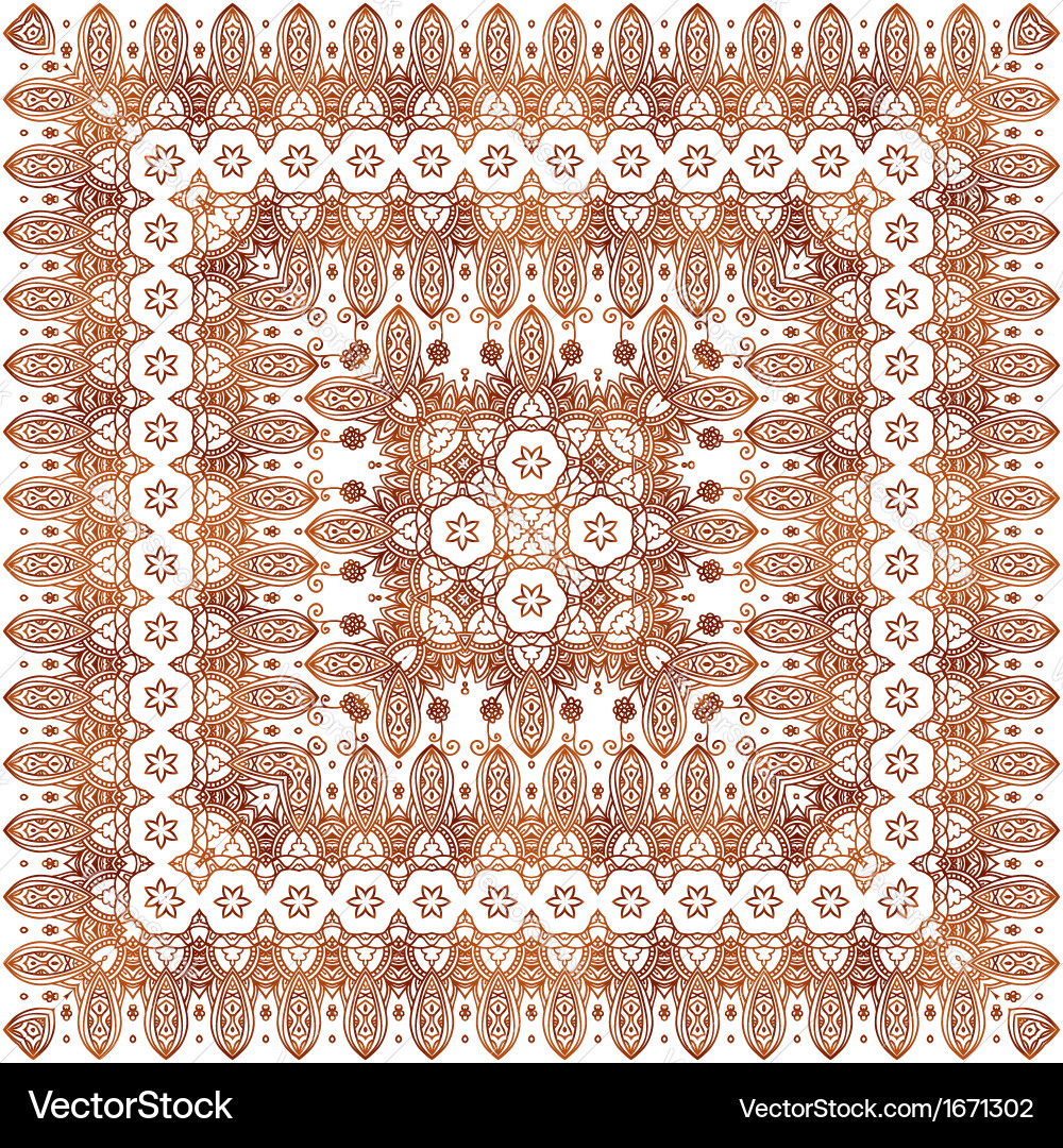 Vintage beige lacy ornate shawl pattern Vector Image