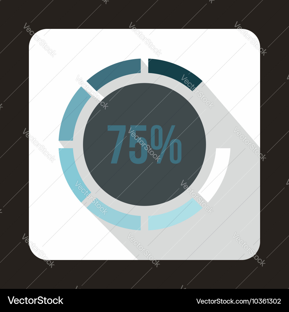Web preloader 75 percent icon flat style Vector Image