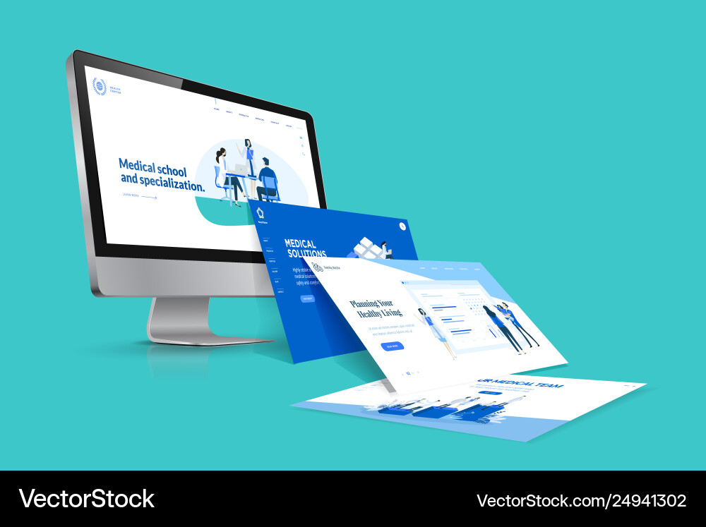 Website Development Concepts vector image