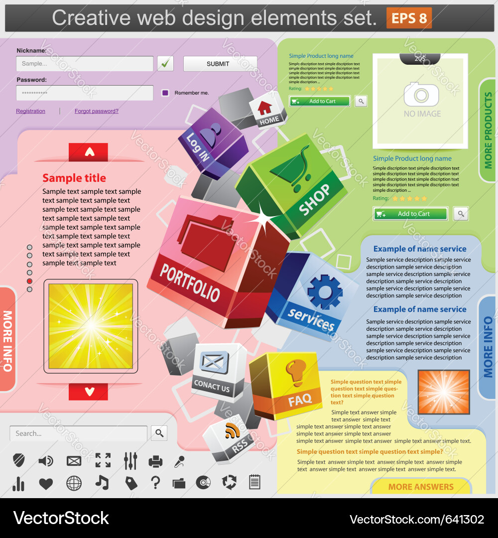 Website Layout Templates Vector Image