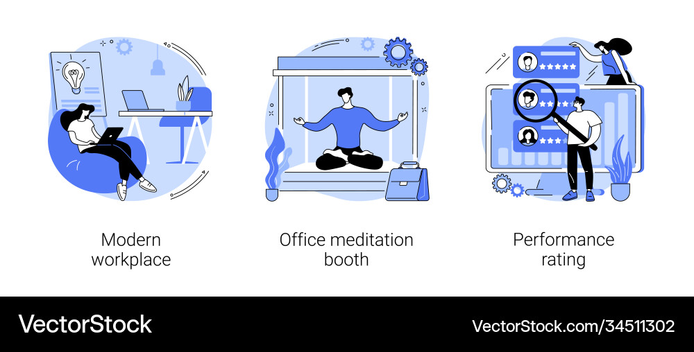 Working environment and productivity abstract Working environment and productivity abstract vector image