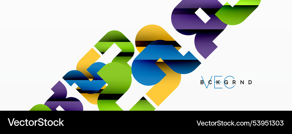 Abstract background colorful geometric curve Vector Image