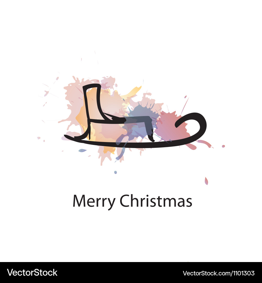 Christmas object with sample text vector image