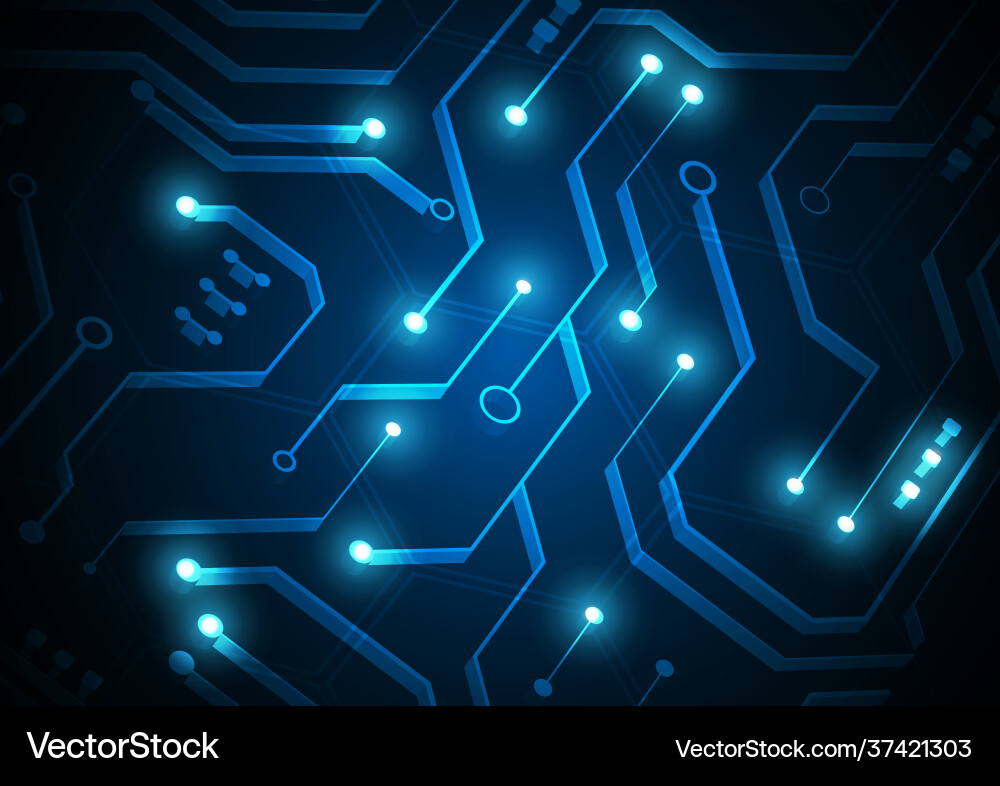 Circuit technology background with hi-tech digital Circuit technology background with hi-tech digital vector image