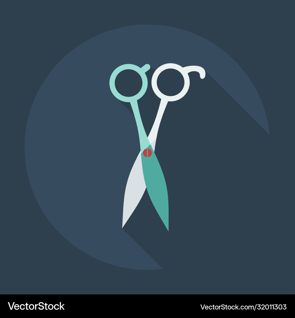 Flat modern design with shadow icons scissors Flat modern design with shadow icons scissors vector image