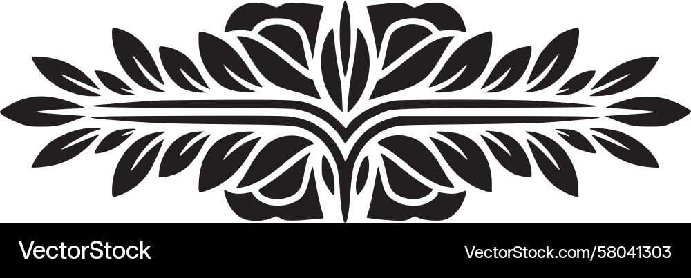 Leaf Border Symmetry Pattern Vector Image